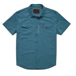 NWT Howler Bros Emerger Tech Shirt Medium M Storm Blue Short Sleeve Western $85